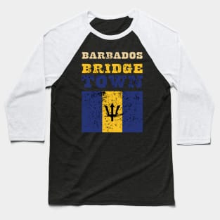 Flag of Barbados Baseball T-Shirt
